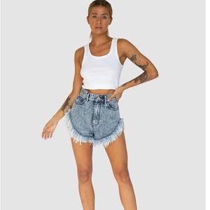 Tacoola Honey Denim Shorts Blue Acid Wash Women's XS NWOT